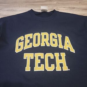 Champion Sweater Medium Blue‎ Spellout Logo Pullover Crewneck Sweatshirt